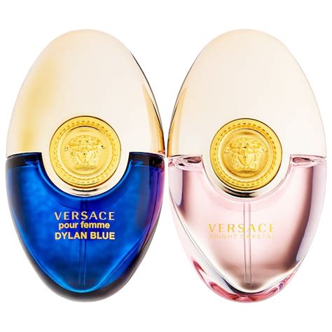 versace bright crystal & dylan blue pour femme ovetto duo|Versace Bright Crystal perfume smell.